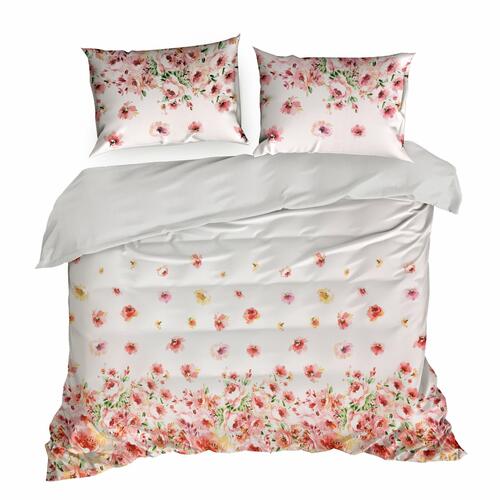 Obliečky na posteľ so vzorom kvetov zo saténovej bavlny - Spring 1